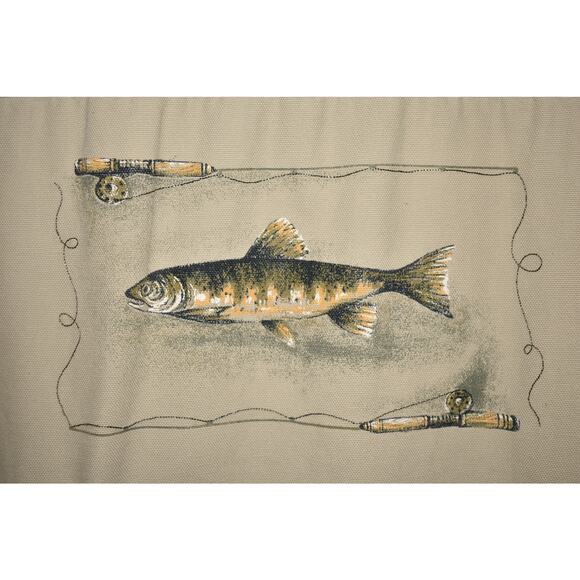 NAUTICA $60 Light Sage Long Sleeve Cotton Button‎ Down Fish Graphic Men's XXL - Picture 3 of 5